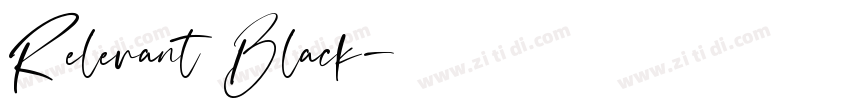 Relevant Black字体转换
